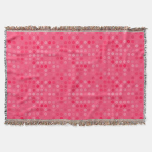 watermelon pink dots throw blanket
