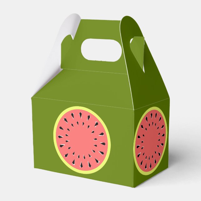 Watermelon Pink Favour Box (Front Side)
