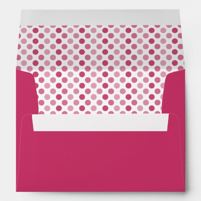 Watermelon Pink Polka Dot A-7 Envelopes (Back (Bottom))
