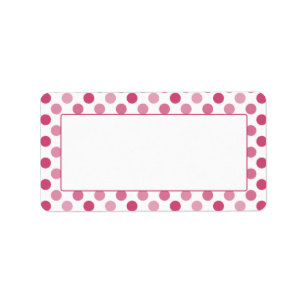 Watermelon Pink Polka Dot Blank Address Labels