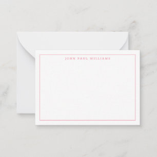 Watermelon Pink Professional Simple Thin Border Card