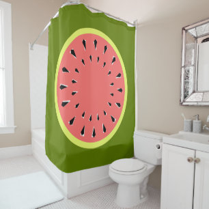 Watermelon Pink shower curtain
