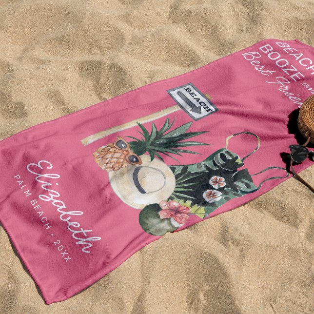 Watermelon Pink Sorbet | Tropical Summer Beach Beach Towel (Creator Uploaded)