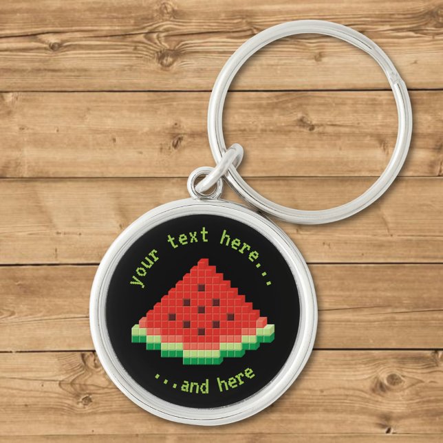 Watermelon Pixel Art Key Ring (Creator Uploaded)