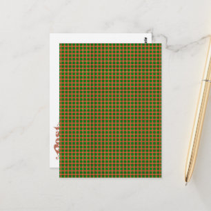 Watermelon Plaid Pattern Postcard