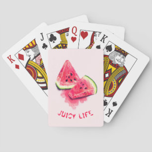 Watermelon Playing Cards with Custom Text or Colou