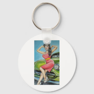 Watermelon pop candy pin up key ring