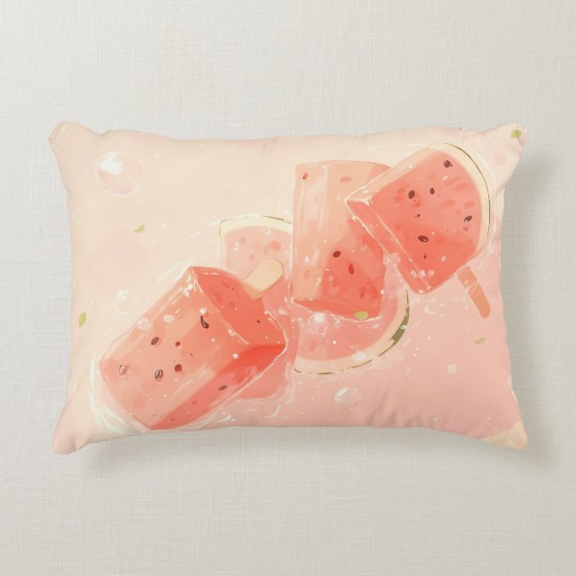 Watermelon Popsicle  Decorative Cushion (Front)
