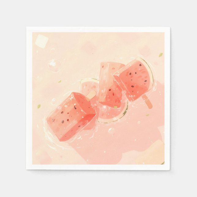 Watermelon Popsicle  Napkin (Front)