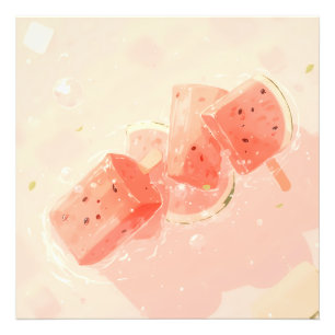 Watermelon Popsicle  Photo Print