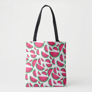 Watermelon print tote bag