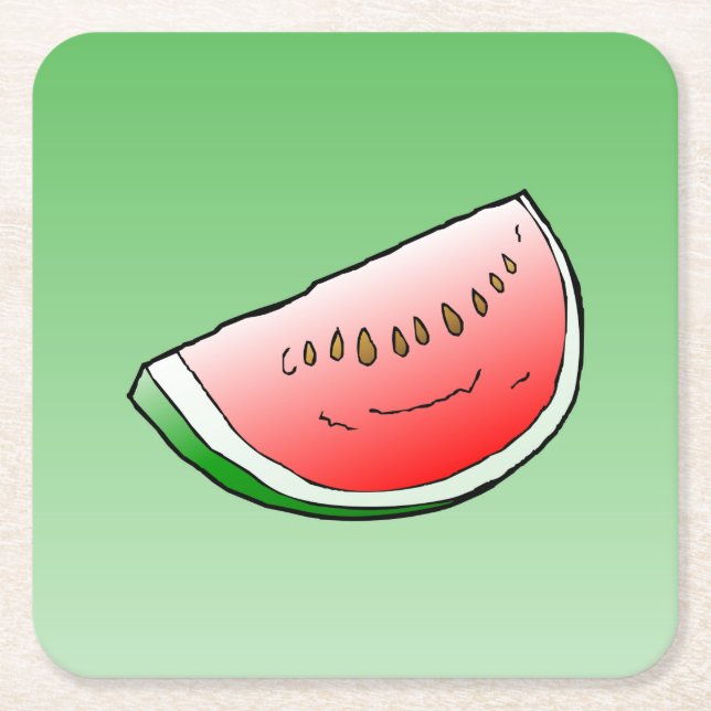 Watermelon Pulp board coaster (Front)