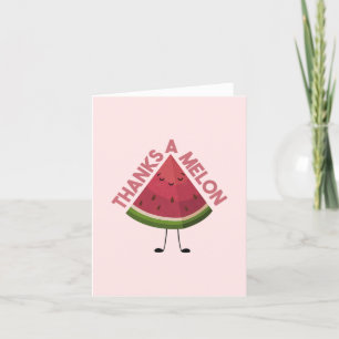Watermelon Pun: Thanks a Melon Thank You Card