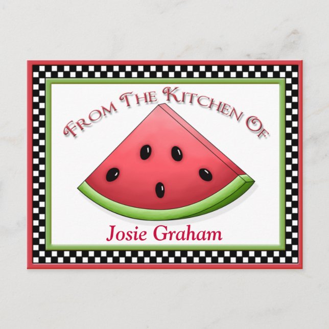 Watermelon Recipe Cards (Front)