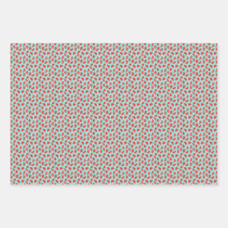 Watermelon red green and yellow summer vibes wrapping paper sheet