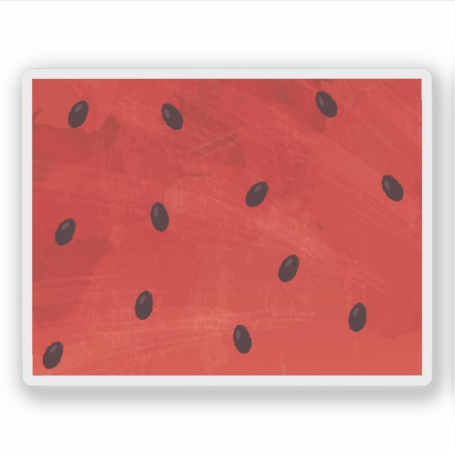Watermelon red seeds watercolor paint texture (Front)