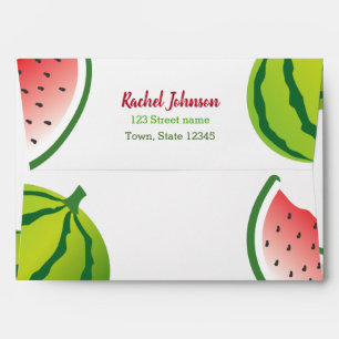 Watermelon Return Address Envelope