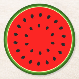Watermelon Round Paper Coaster