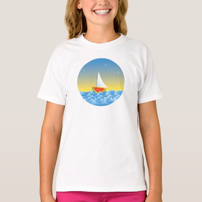 Watermelon Sailboat T-Shirt (Front)