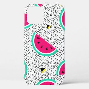 Watermelon seamless pattern. Geometric retro style iPhone 12 Case
