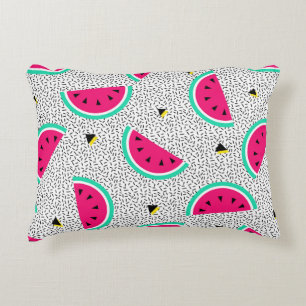 Watermelon seamless pattern. Geometric retro style Decorative Cushion