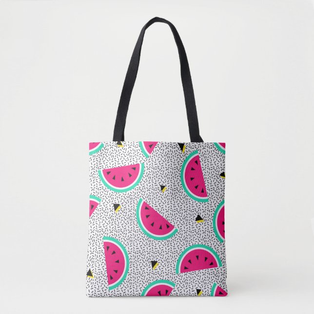 Watermelon seamless pattern. Geometric retro style Tote Bag (Front)