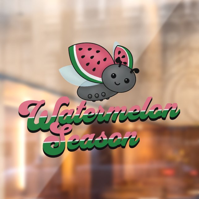 Watermelon Season Ladybug Window Cling (Sheet 2)