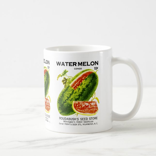Watermelon Seed Packet Label Coffee Mug (Right)
