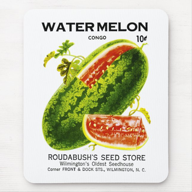 Watermelon Seed Packet Label Mouse Mat (Front)