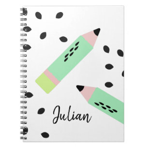 Watermelon Seeds Back to School Kids Name Notebook