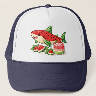 Watermelon Shark: A Sweet and Fierce Dessert Trucker Hat