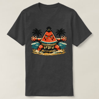 Watermelon Shogun Beach Sumo — Vintage Summer Warr T-Shirt