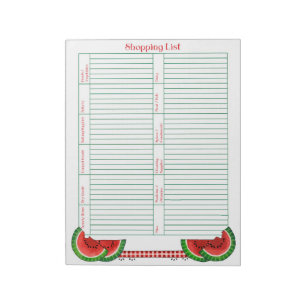Watermelon Shopping List Notepad