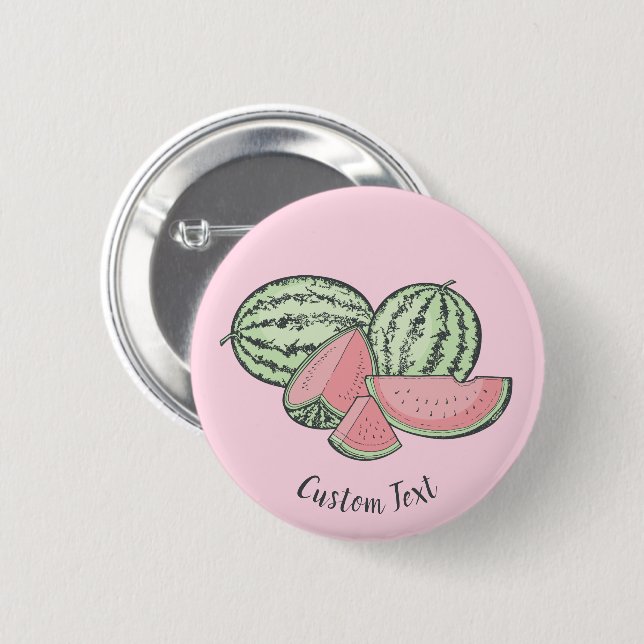 Watermelon Sketches 6 Cm Round Badge (Front & Back)