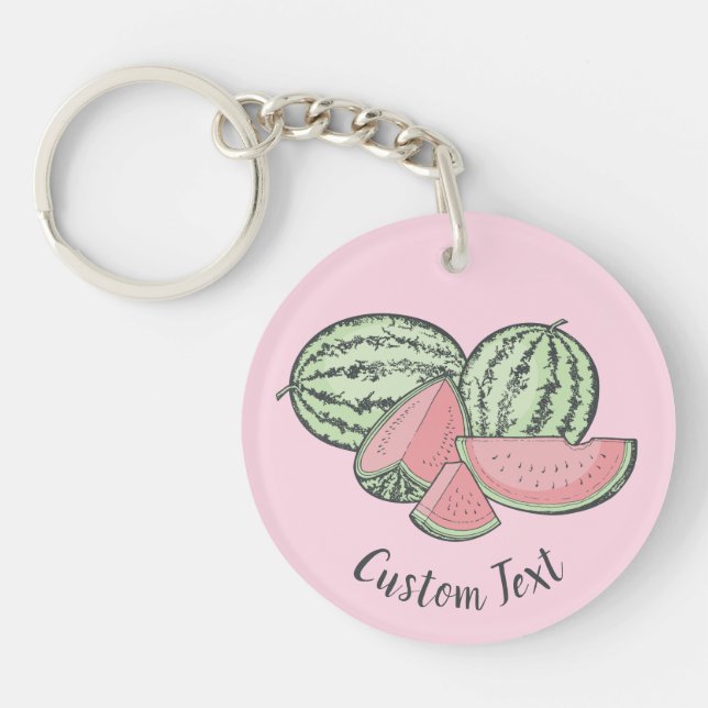 Watermelon Sketches Keychain (Front)