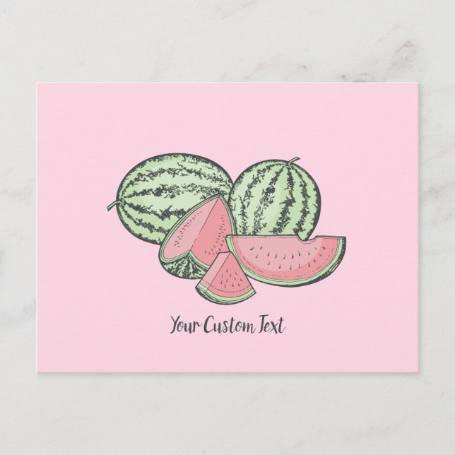 Watermelon Sketches Postcard (Front)