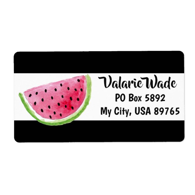 watermelon slice address label (Front)