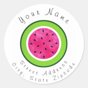 Watermelon Slice Address Label