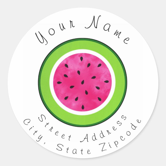 Watermelon Slice Address Label (Front)