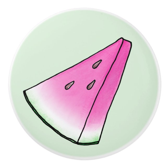 Watermelon slice ceramic knob (Front)