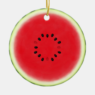 Watermelon Slice Ceramic Tree Decoration