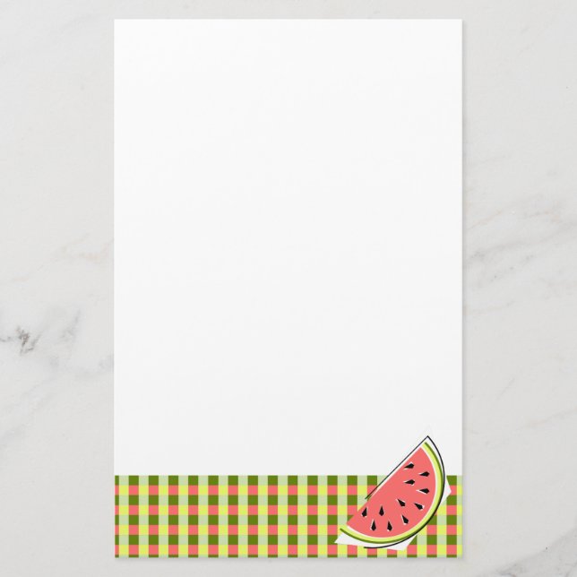 Watermelon Slice Check stationery (Front)