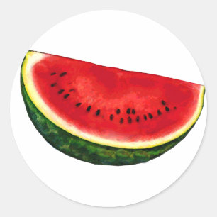 Watermelon Slice Classic Round Sticker
