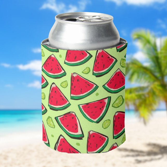 Watermelon Slice Fiesta | Fun Summer Fruit Pattern Can Cooler (Creator Uploaded)