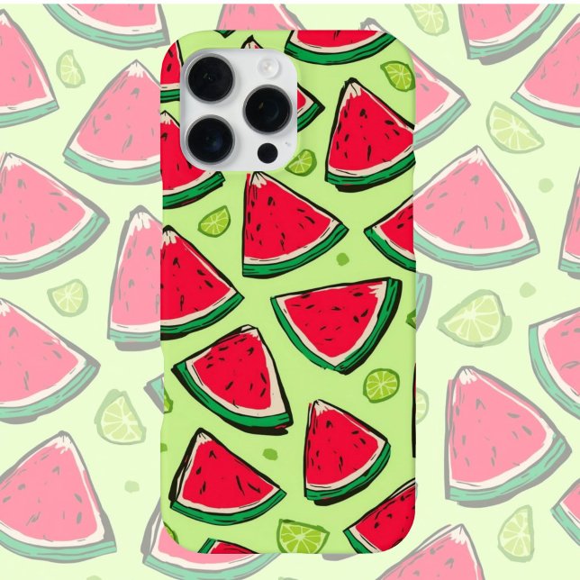 Watermelon Slice Fiesta | Fun Summer Fruit Pattern iPhone Case (Creator Uploaded)