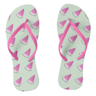 Watermelon slice flip flops