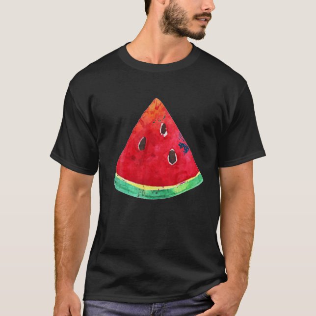 Watermelon Slice Fruit Group Costume Funny T-Shirt (Front)