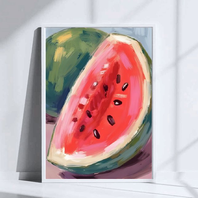 Watermelon Slice | Fruit Watercolor Painting Poster (Creator Uploaded)