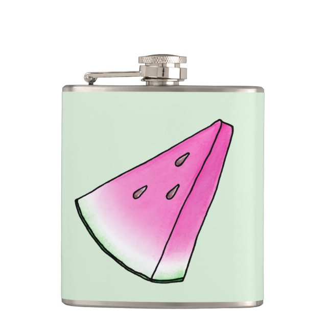 Watermelon slice hip flask (Front)