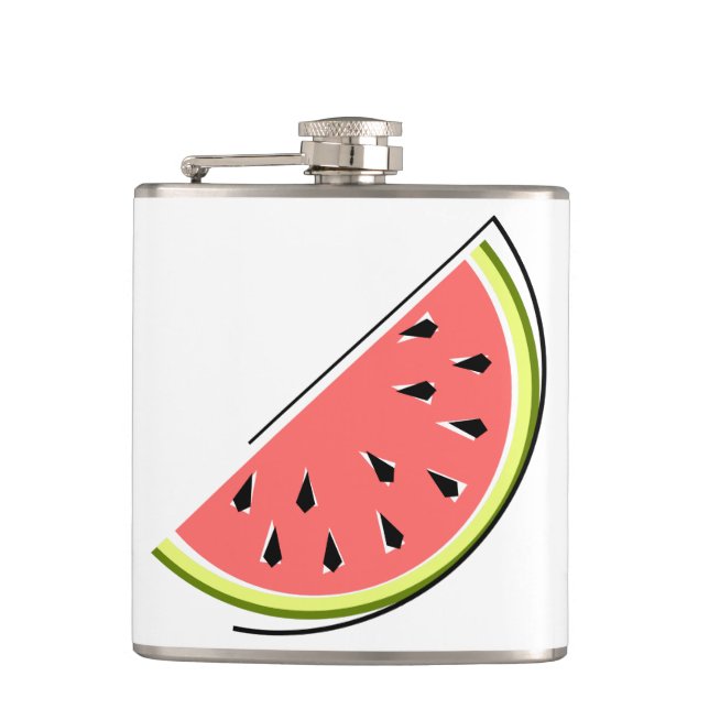 Watermelon Slice Hip Flask (Front)